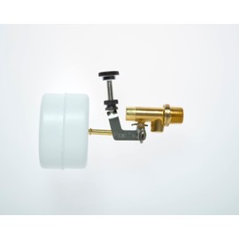 Float Tec Letro Pentair T26 EZ Adjustment Brass Float Valve 3/8" NPT Male Threads 3" Arm Autofill, Pool & Spa Water Filler Leveler, Fits 6" Canister