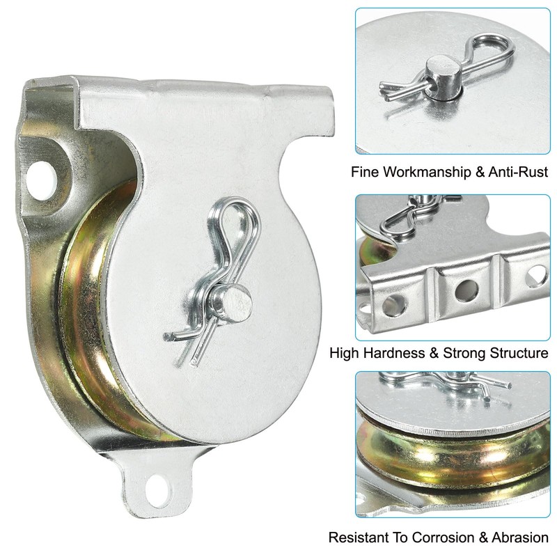 PATIKIL Ceiling Mount Single Pulley, 4 Pack 2 Inch Diameter