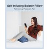 Luxtude Inflatable Bolster Pillow for Legs, Half Moon Pillow Under