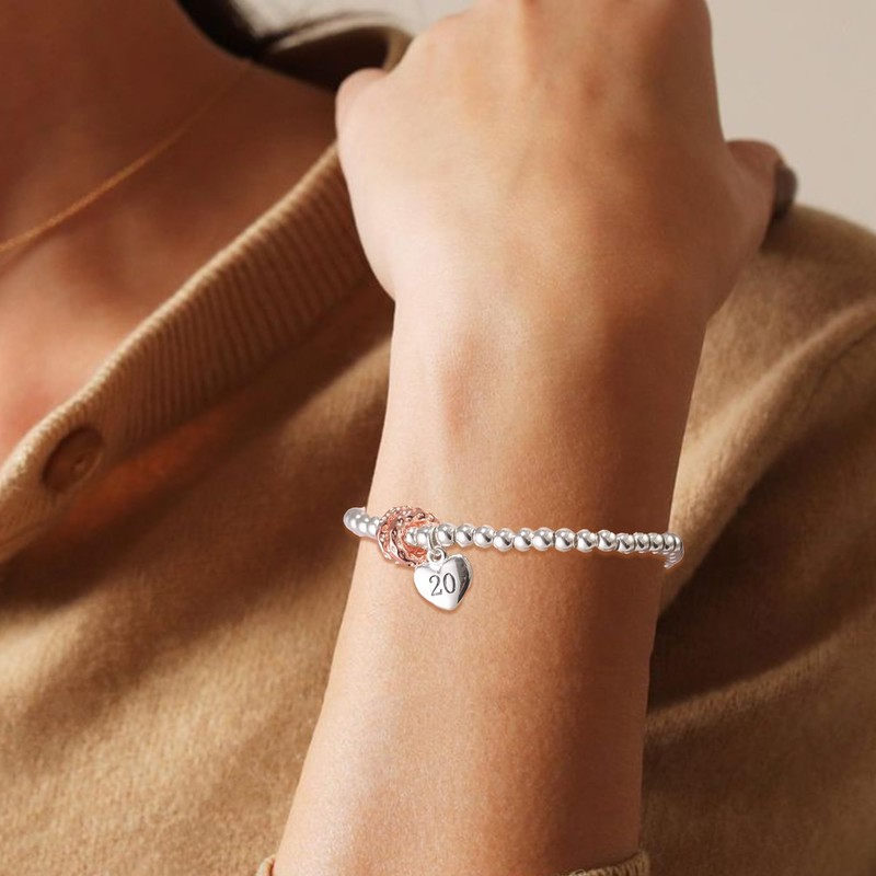 GEMAURA 20th Birthday Gifts,Adjustable Silver Bracelet for Teenage Girls Sterling