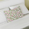 Satin Pillowcase Pink Flowers Satin Pillow case for Hair and