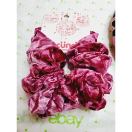 scünci Scunci Scrunchie Set Burgundy Velvet Headband Big One Scrunchie & Scrunchies