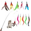 Juguetes Interactivos De Plumas para Gatos, Varita De Gato Retráctil,