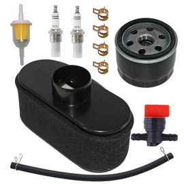 JULRICARB 11013-7047 11013-7049 Air Filter Fits for Kawasaki FR651V FR691V FR730V 4-cycle Engine with Oil Filter 49065-7002 49065-7007 For John Deere lawn mower tractor X300 X300R