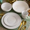 Elama Large Serving Bowls Dinnerware Set, 18 Piece, White