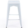 Vogue Furniture Direct 24" High Bar Stools Backless White Metal