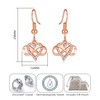 Philip Jones Rose Gold Plated Infinity Heart Drop Earrings Created