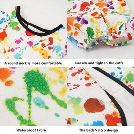 Heyjoin Kids Waterproof Art Smock Graffiti Painting Apron with Long Sleeves for Toddlers & Children (Spot-S)