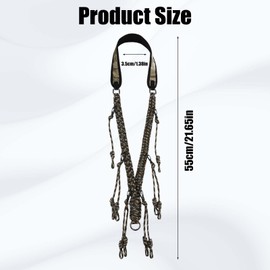 NQEUEPN Duck Call Whistle Lanyard, Duck Hunting Accessories with 10 Removable Loops, Duck Strap, Hand-Braided Paracord, Wild Goose Call, Predator Equipment for Predators, Outdoors