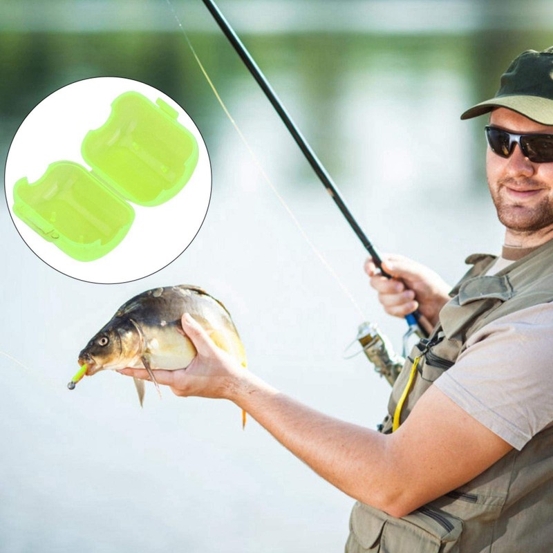Roberee Fishing Hook Box – 50 Pieces Fluorescent Yellow Plastic