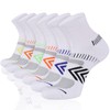 COOPLUS Men's Cotton Athletic Ankle Socks Performance Cushioned Quarter Moisture