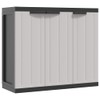 vidaXL Outdoor Storage Cabinet - Gray and Black 38.2"x14.6"x33.5" PP