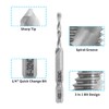Bonsicoky 2 Pcs 6-32NC Combination Tap and Drill Bit, Multi