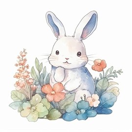 Yoonek Graphics Bunny Rabbit Vinyl Decal Sticker for Car, Laptop, Tumbler, More. #004321