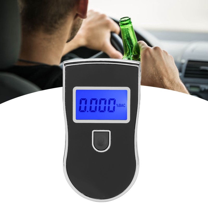 Breathalyzer Portable Handheld Quick Response Red Backlight Digital Display Alcohol