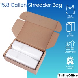 1InTheOffice Shredder Bags 15.8 Gallon, Paper Shredder Waste bags 15.8 Gal. (100 Count)