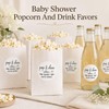 Baby Shower Popcorn Favor Stickers: 120 Round Pop and Cheer