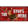Desperate Enterprises The Buck Stops Here Tin Sign, 16"W x