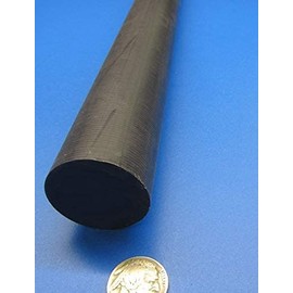 Black Nylon Extruded Round Rod 1.50" (1-1/2") x 4 Ft Length 1 pc