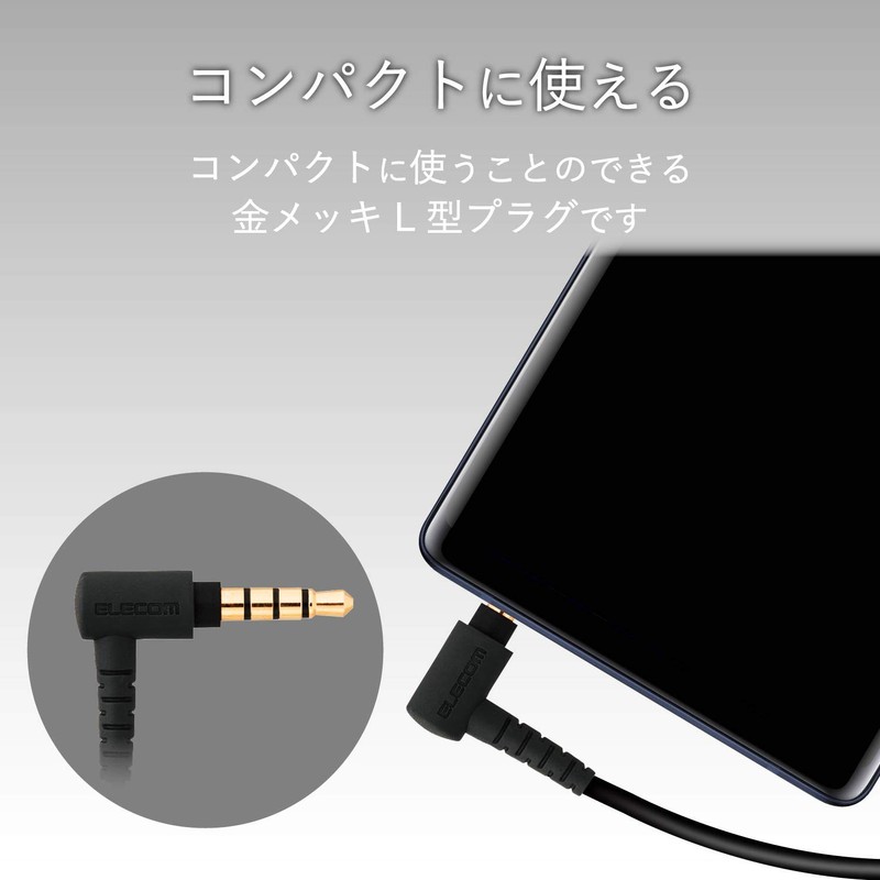 Elecom EHP-F10IMABK Semi-Open Earphones with Mic Stereo φ3.5 mm Driver