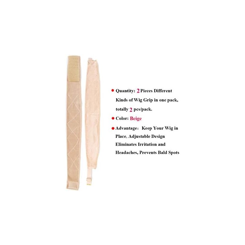 Bandas de agarre para peluca para mujer, 2 piezas de