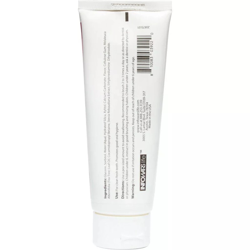 Infowarslife infowars SUPERBLUE Bubblegum Non-Fluoride Toothpaste