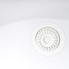 Ruvati Kitchen Sink Basket Strainer Drain Assembly - Matte White