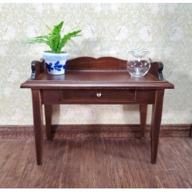 Unbranded Dollhouse Fish Bowl Fluted Rim Clear Empty Glass Large 1:12 Scale Miniature