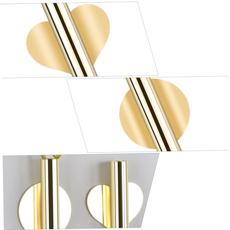 Kisangel 2pcs Wall Mounted Flower Vase Holder Metal Tube for