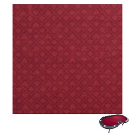 Luckin Sports 108 X 56 Inches Texas Hold'em Professional 10 Players Poker and Gambling Tablecloth, 100% Durable Fabric Felt, Dustproof and Waterproof, Washable and Ironable. (Red)