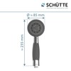 SCHÜTTE Vital Hand Shower with Non-Slip Handle, Shower Head with