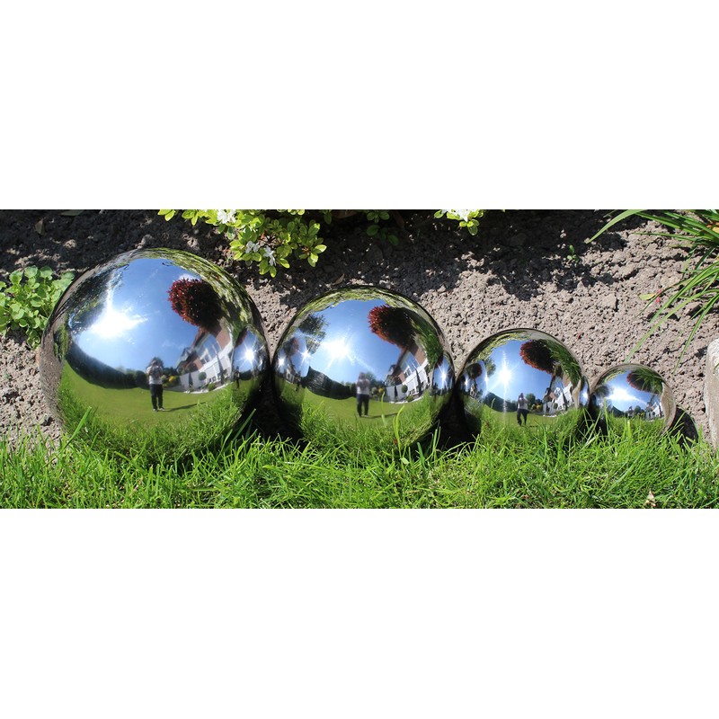 Stainless Steel Decorative Ball Silver Garden Decoration Rose Ball Flower