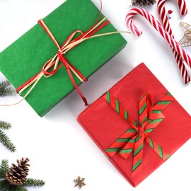 FEPITO 100 Sheets Christmas Tissue Paper White Gift Wrapping Paper for Xmas Wrapping Presents, DIY Crafts Supplies(14 x 20 Inch)