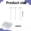 200PCS T Pins 27mm Macrame Board and Pins Silver Blocking