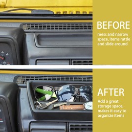 FSYHKJ Center Console Dash Storage Tray for 1997 1998 1999 2000 2001 2002 2003 2004 2005 2006 Jeep Wrangler TJ Dashboard Organizer Box Container Interior Accessories