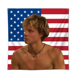 LCFHOME Qualet Flag JJ Collage Tapestry Qualet JJ Collage Outer Banner Wall Hanging Flag (3x3ft/90x90cm, 150D Poly, Vivid Color) Bedroom Background Decoration