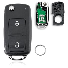 433MHZ For Volkswagen Transporter Amarok Polo Golf 2 Buttons Remote Car Key Fob 5K0837202AD with ID48 Chip Key Ring