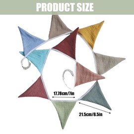 Bunting Children's Room, Muslin Cotton Fabric Bunting, Garland Nursery Decoration for Hanging, House Bed Decoration, Girls and Boys, Wall Decoration Gift, Baby Room Decoration