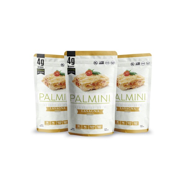 Palmini Low Carb Lasagna | 4g of Carbs | As Seen On Shark Tank | (12 Ounce - Pack of 3)