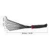 sourcing map Gardening Leaf Rake 15.96" Small Leaf Rake Soil