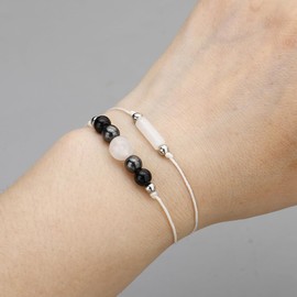 Kysin Chiys Crystal Healing Colorful Stones Bracelets Spiritual Amethyst Anxiety Empath Protection Bracelet Jewelry Gifts for Women Men, adjustable, Stone, no gemstone