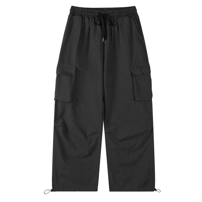 GUDEUBAI Men's Casual Cargo Pants Elastic Waist Drawstring Street Hip