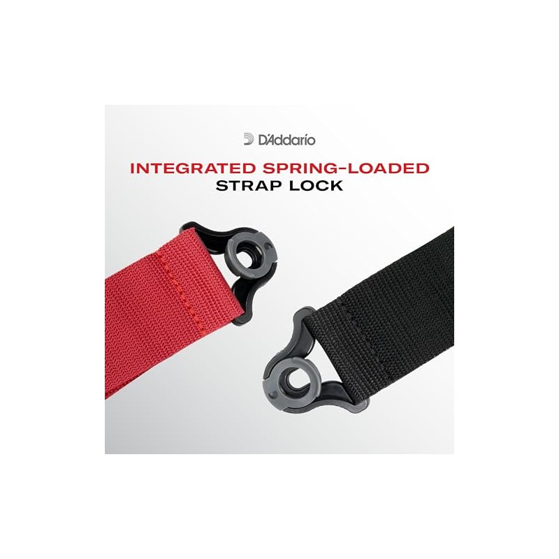 D'Addario | Autolock | Correa para Guitarra | Black Padded