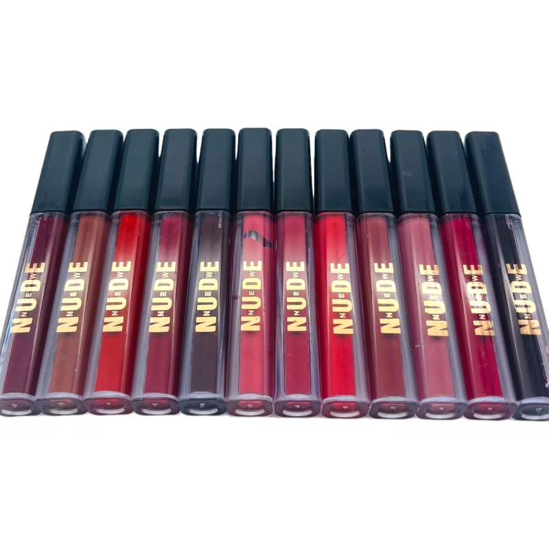 Eco R. Set 12 Labial Matte Lipstic Larga Duración Alta