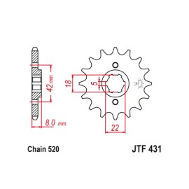 JT Front Sprocket 11 11T Tooth Suzuki LT250 LT300 1986-1989