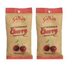 Gilliam Old Fashioned Candy Flavored Sanded Cherry Drops Pack of 2 (4.5 oz. Bag) (Cherry)