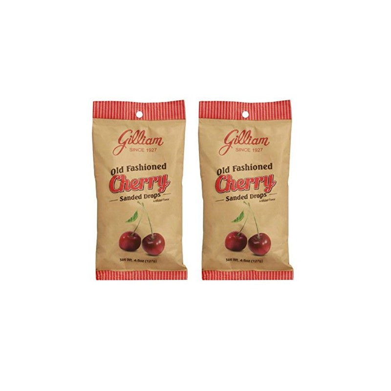 Gilliam Old Fashioned Candy Flavored Sanded Cherry Drops Pack of