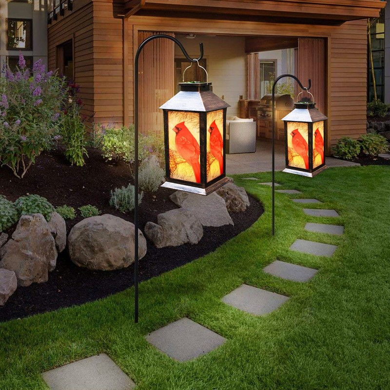 Solar Lanterns, Outdoor Hanging Lanterns Waterproof LED Solar Cardinal Lights