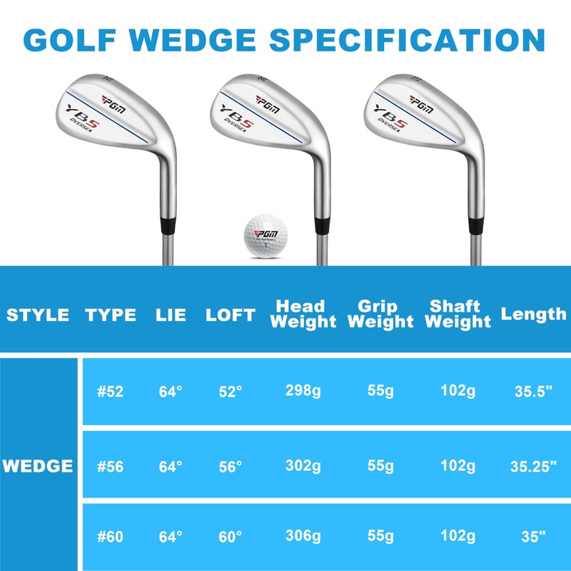 PGM 3 Club Wedge Set for Men Right Handed with