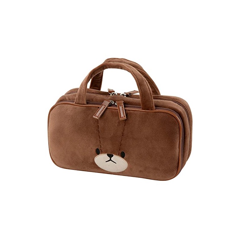 Misasa Bear School W Zipper Bag No.1793 Brown